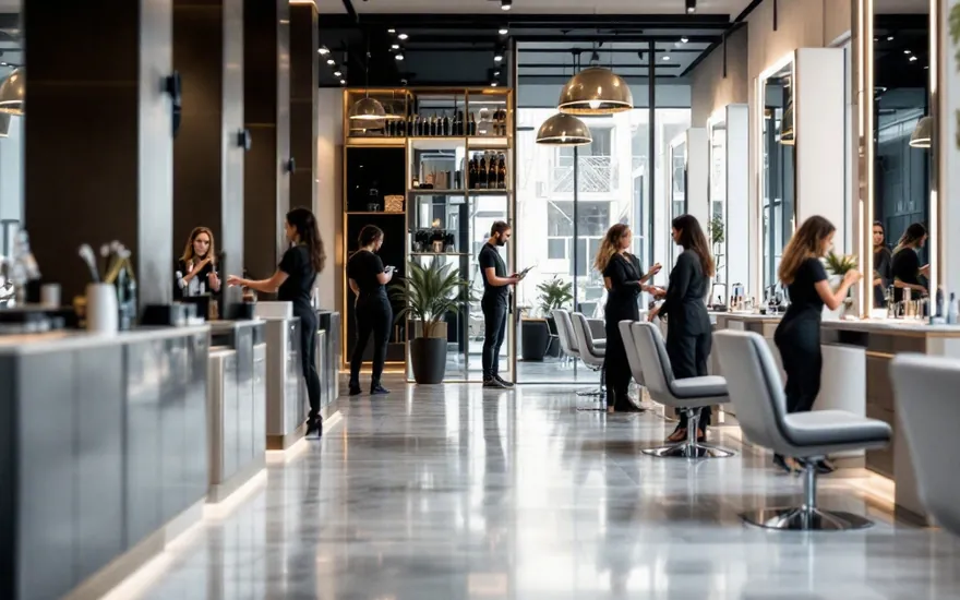 Newly opened salon prepared for its launch in Dubai