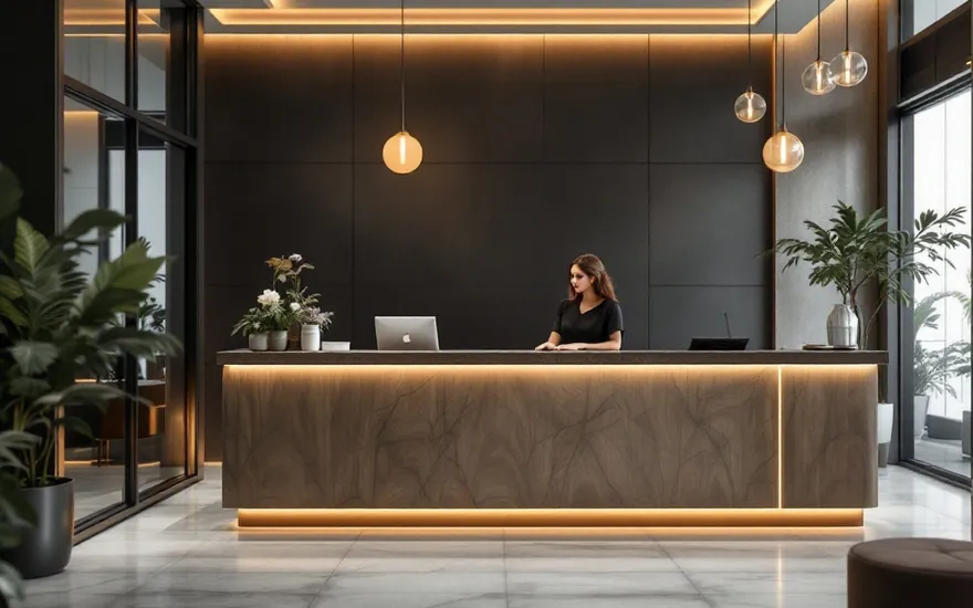 Reception of a multi-location salon chain in Dubai